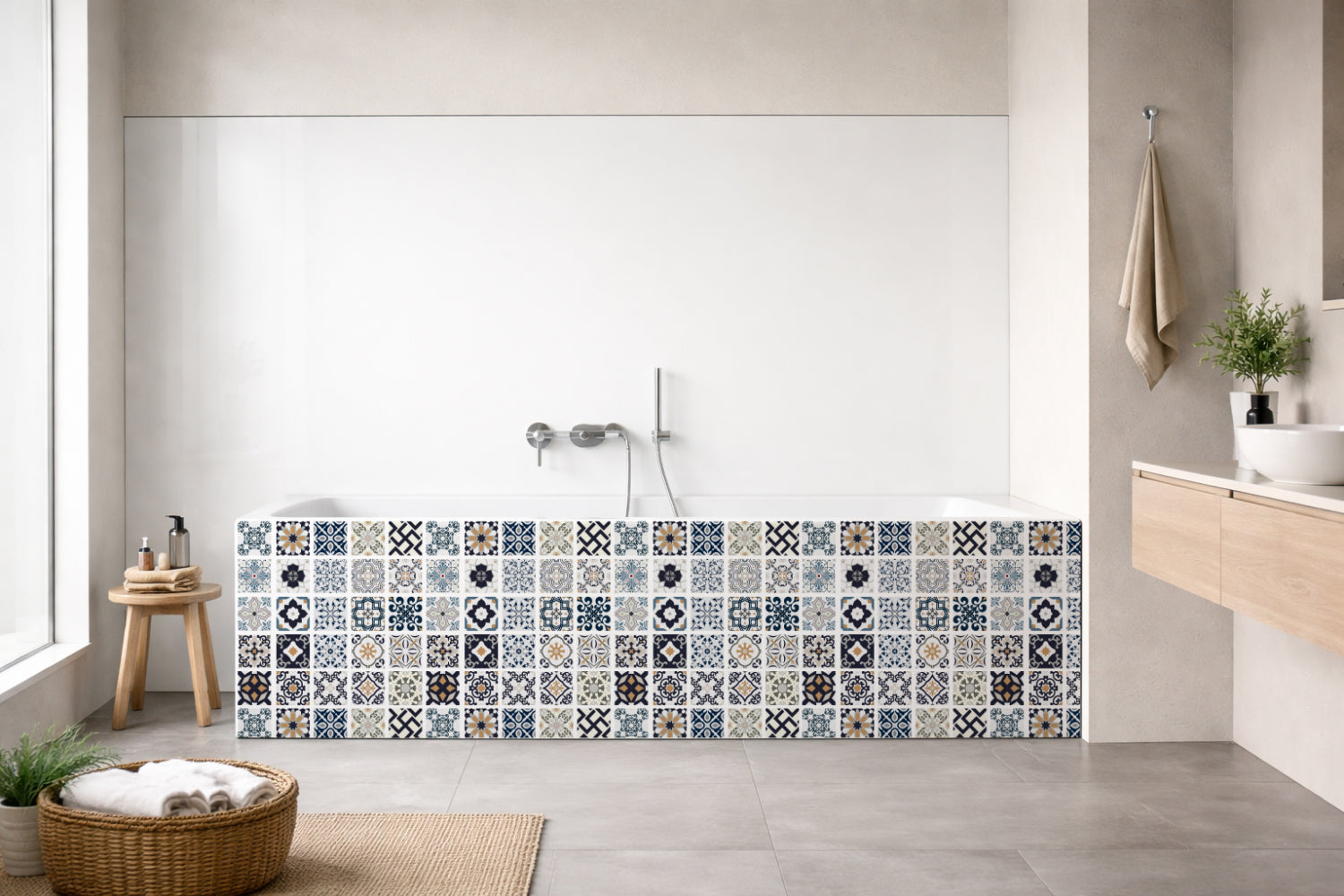 Badrückwand Patchwork