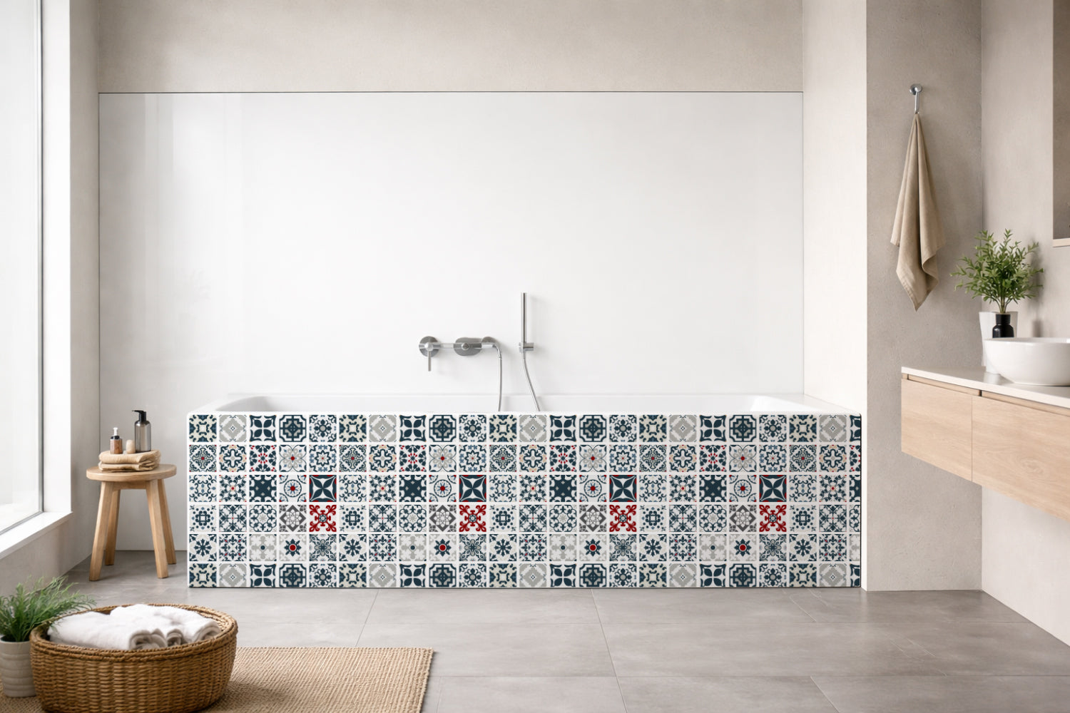 Badrückwand Patchwork