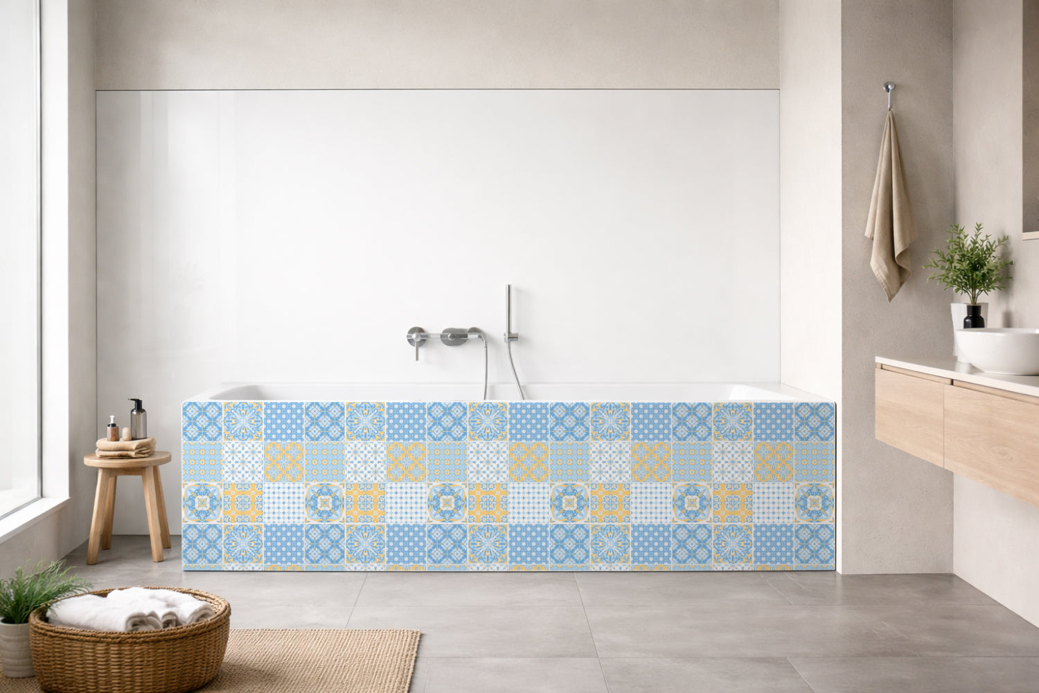 Badrückwand Patchwork