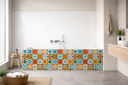 Badrückwand Patchwork