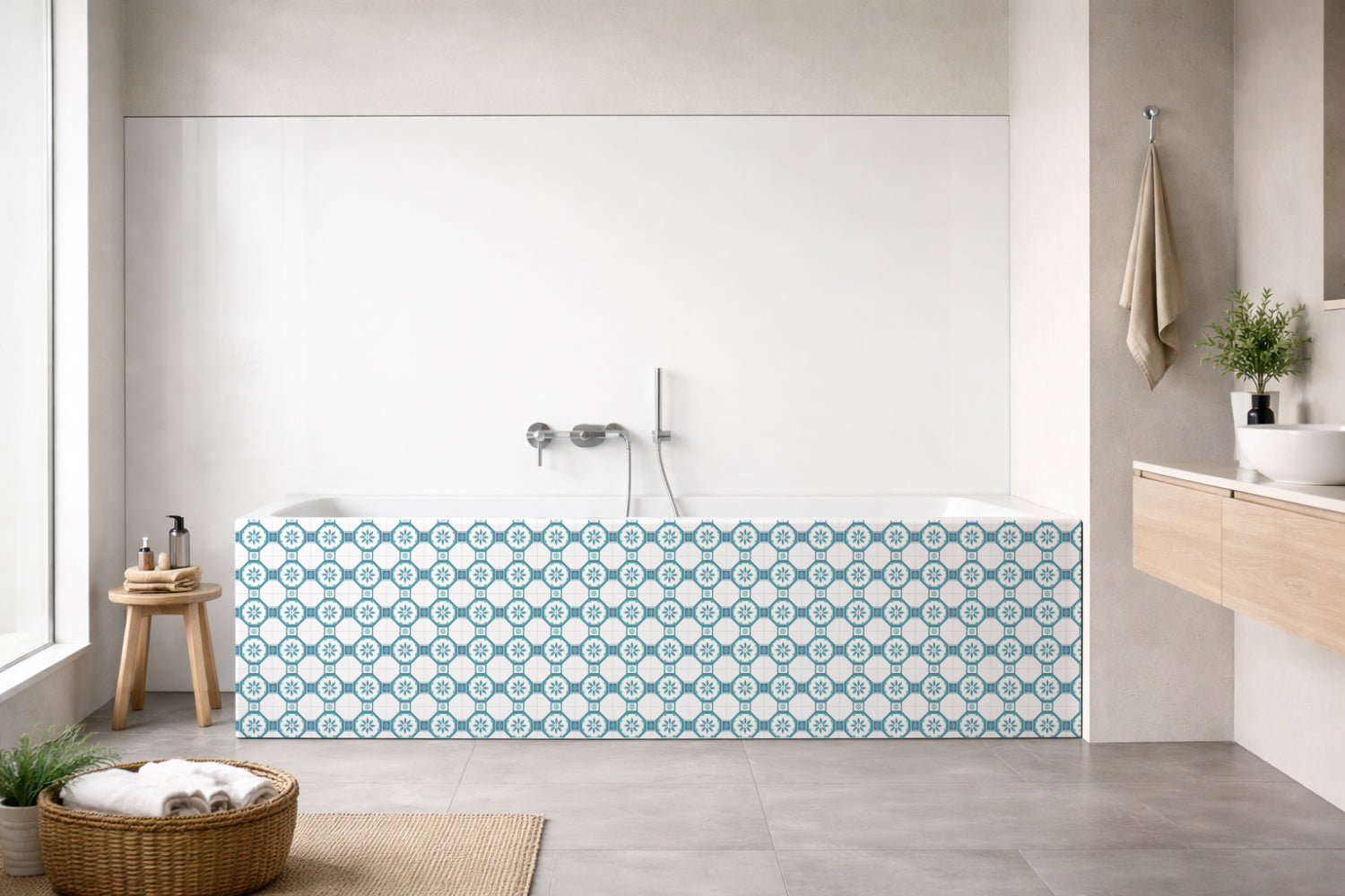 Badrückwand Patchwork