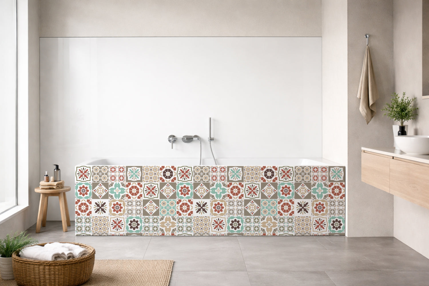 Badrückwand Patchwork