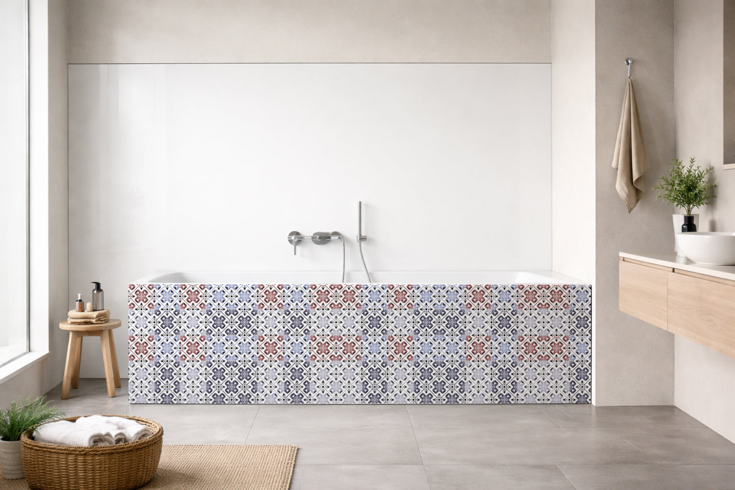 Badrückwand Patchwork