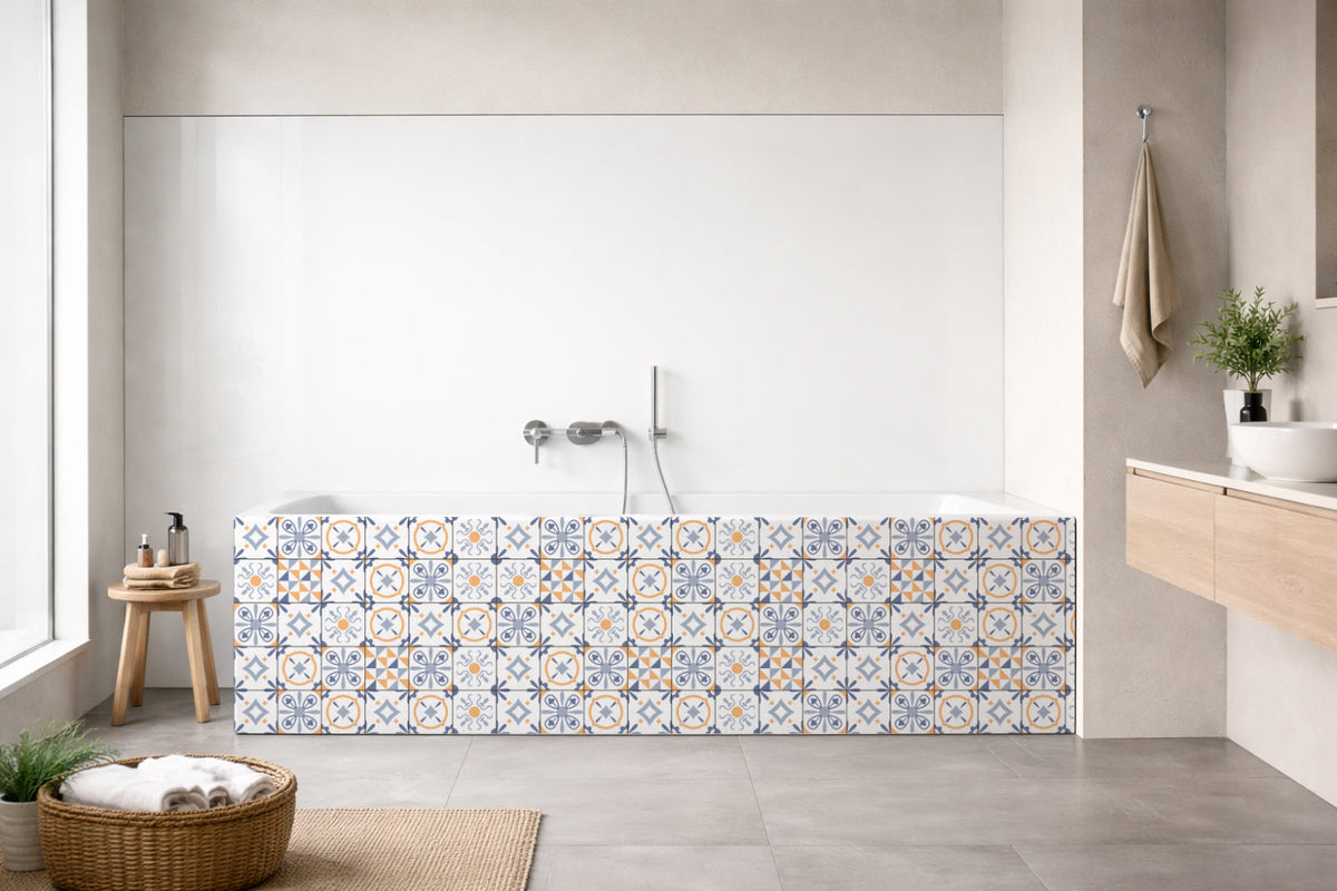Badrückwand Patchwork