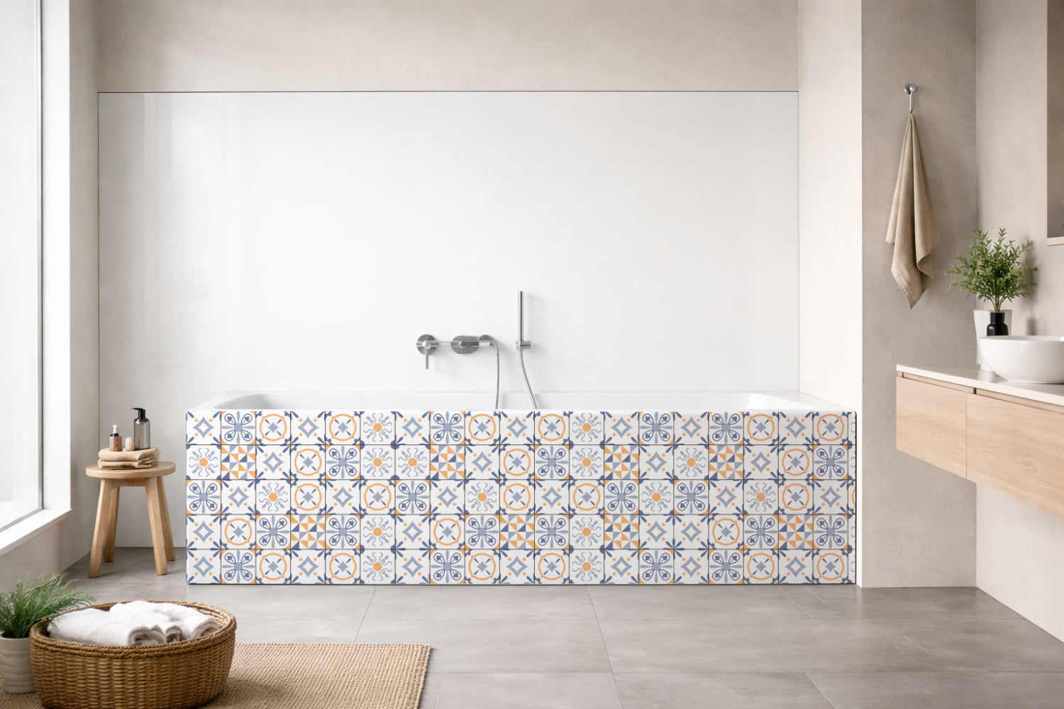 Badrückwand Patchwork