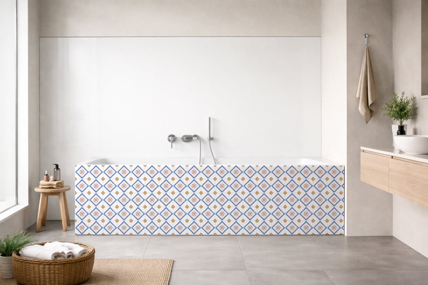 Badrückwand Patchwork