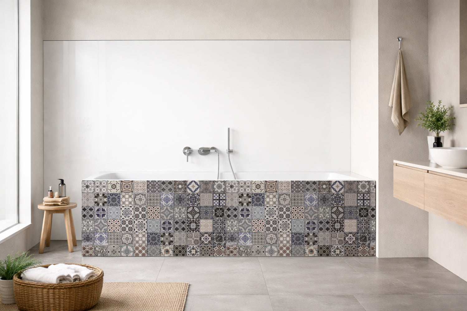 Badrückwand Patchwork