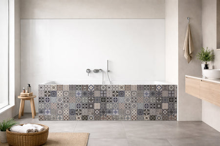 Badrückwand Patchwork