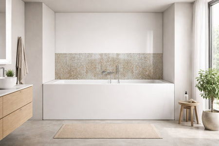 Badrückwand Betonoptik