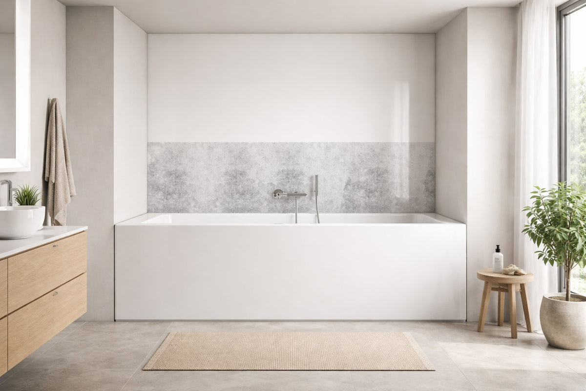 Badrückwand Betonoptik