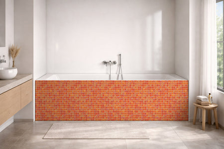 Badrückwand Fliesenoptik
