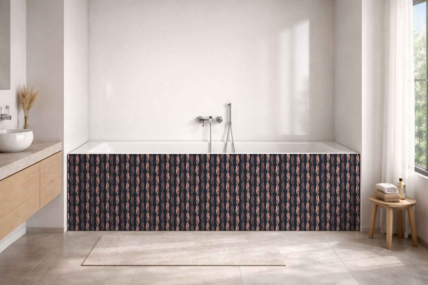 Badrückwand Muster