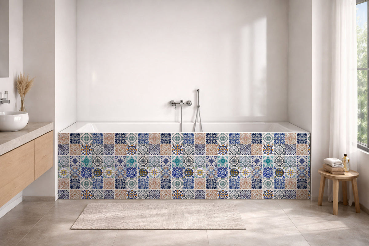 Badrückwand Patchwork