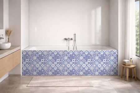 Badrückwand Patchwork