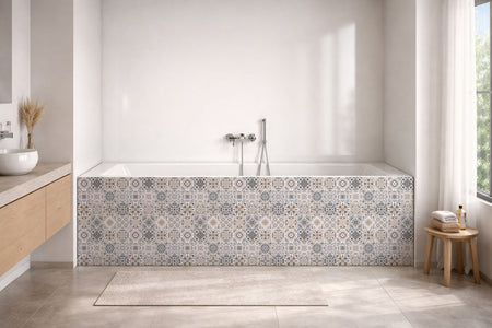 Badrückwand Patchwork
