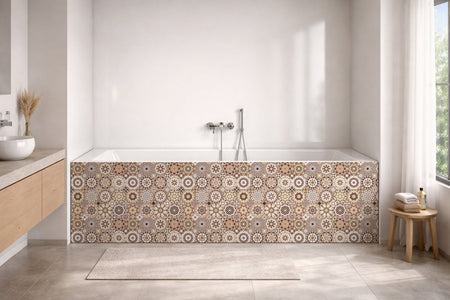Badrückwand Patchwork