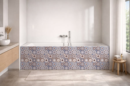 Badrückwand Patchwork