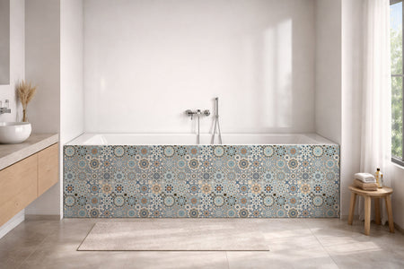 Badrückwand Patchwork
