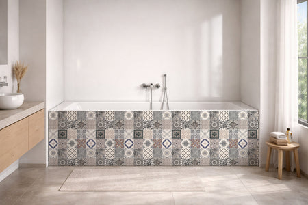 Badrückwand Patchwork