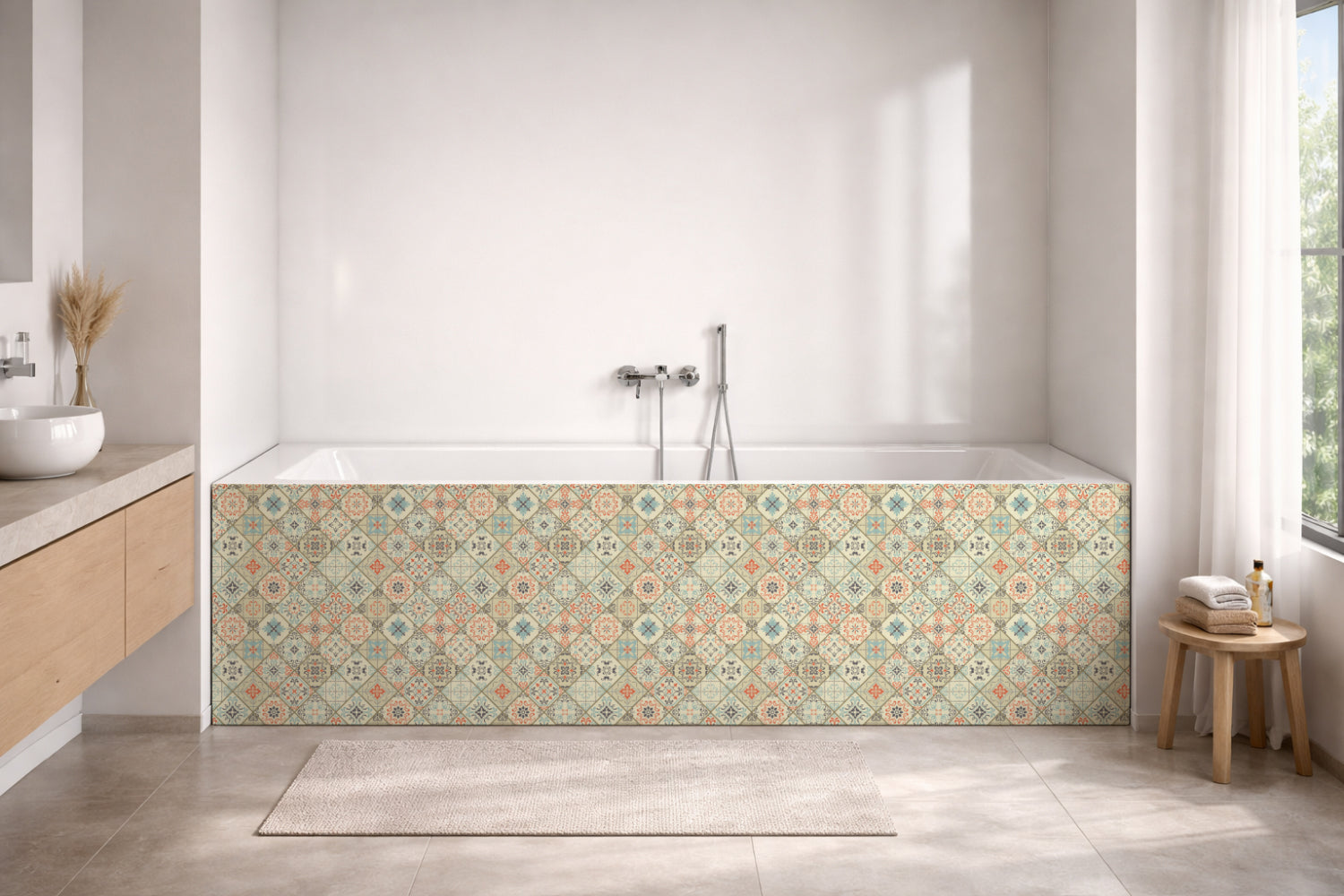 Badrückwand Patchwork