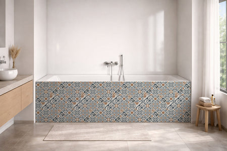 Badrückwand Patchwork