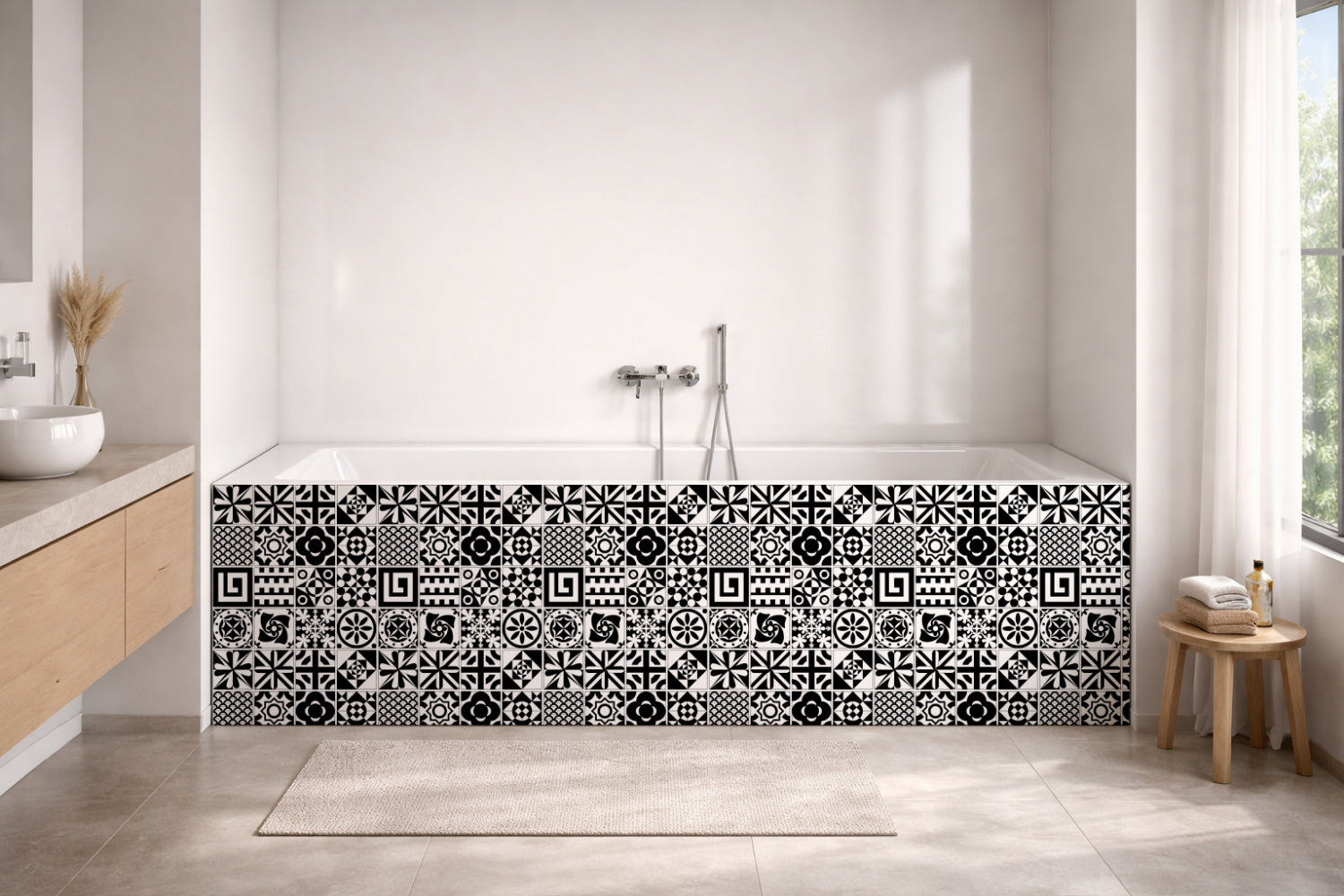 Badrückwand Patchwork