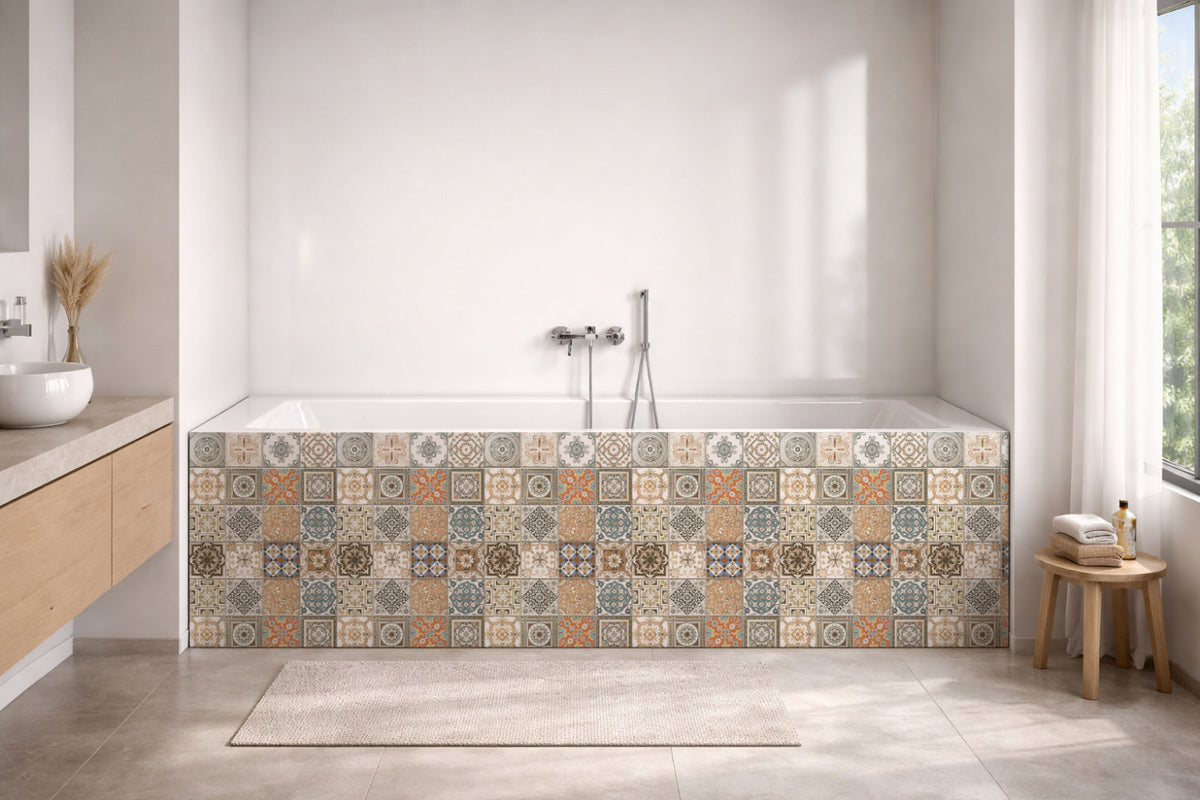 Badrückwand Patchwork