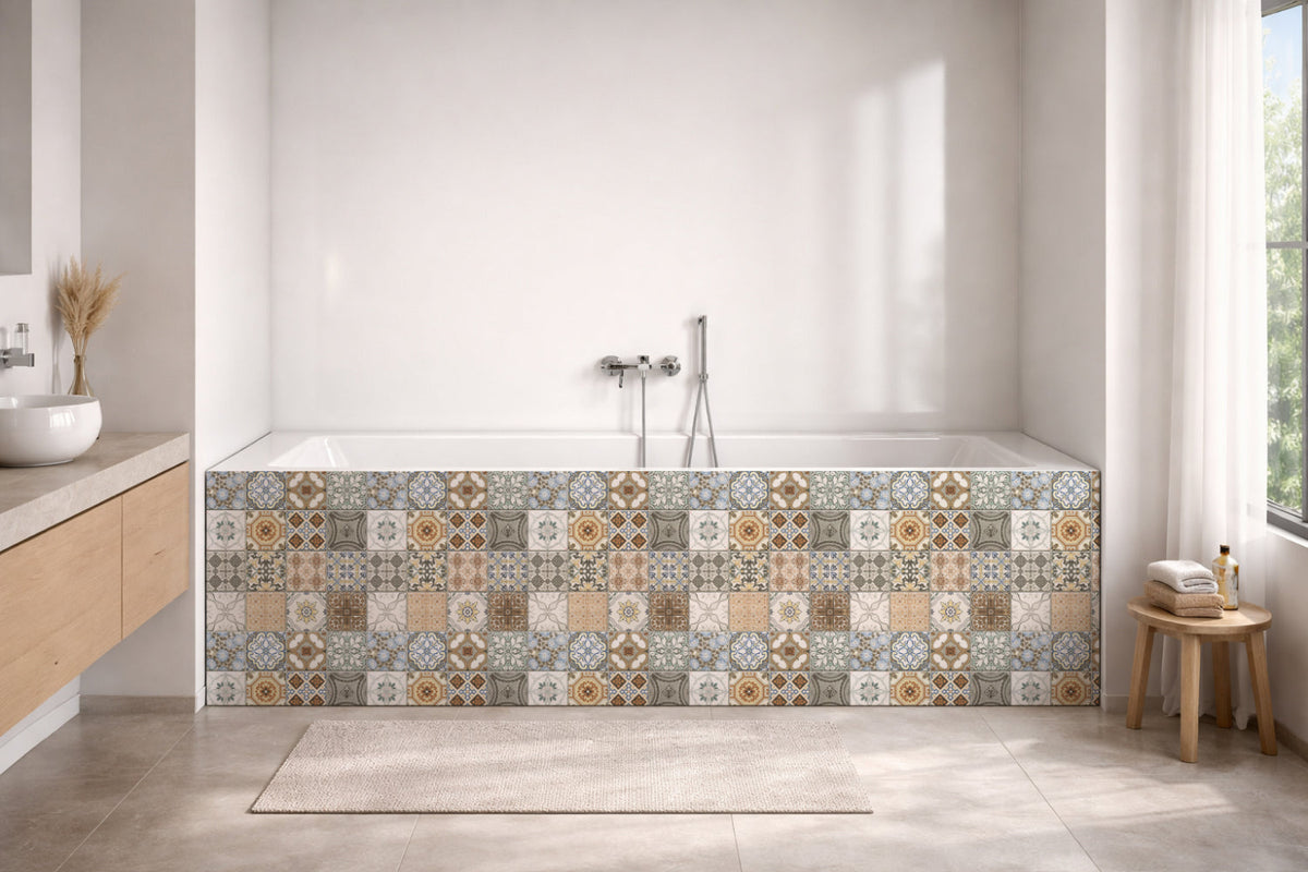 Badrückwand Patchwork