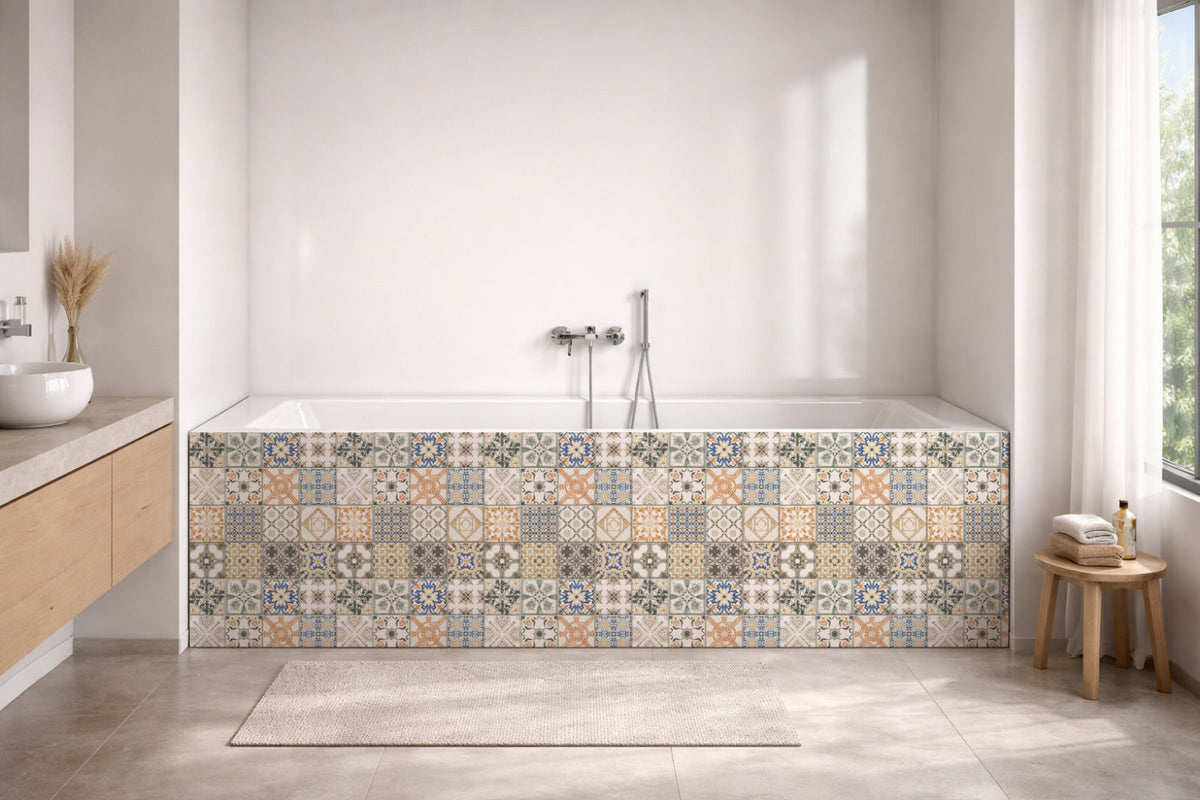 Badrückwand Patchwork