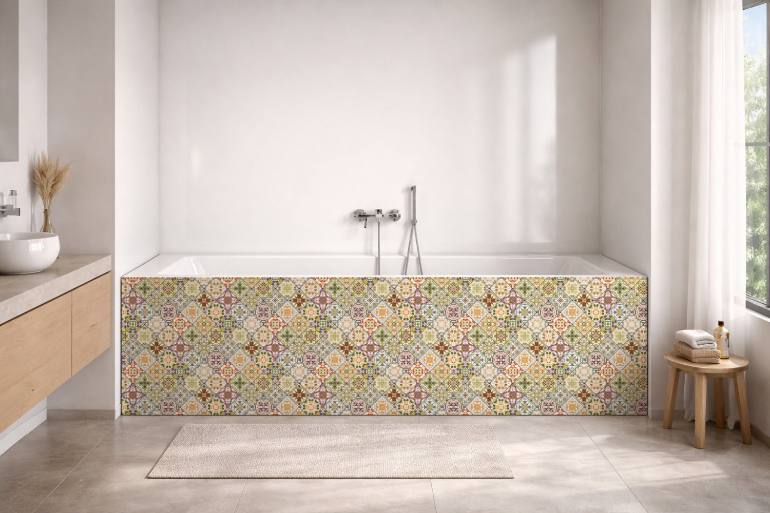Badrückwand Patchwork