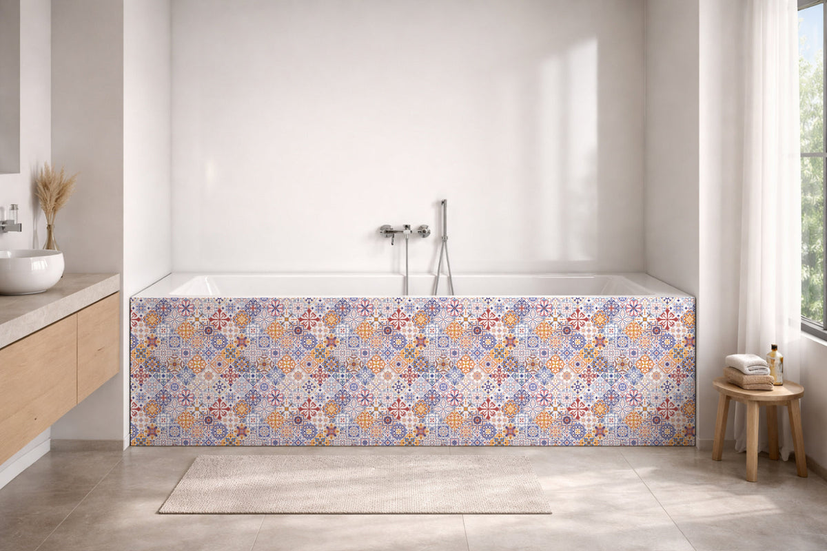 Badrückwand Patchwork