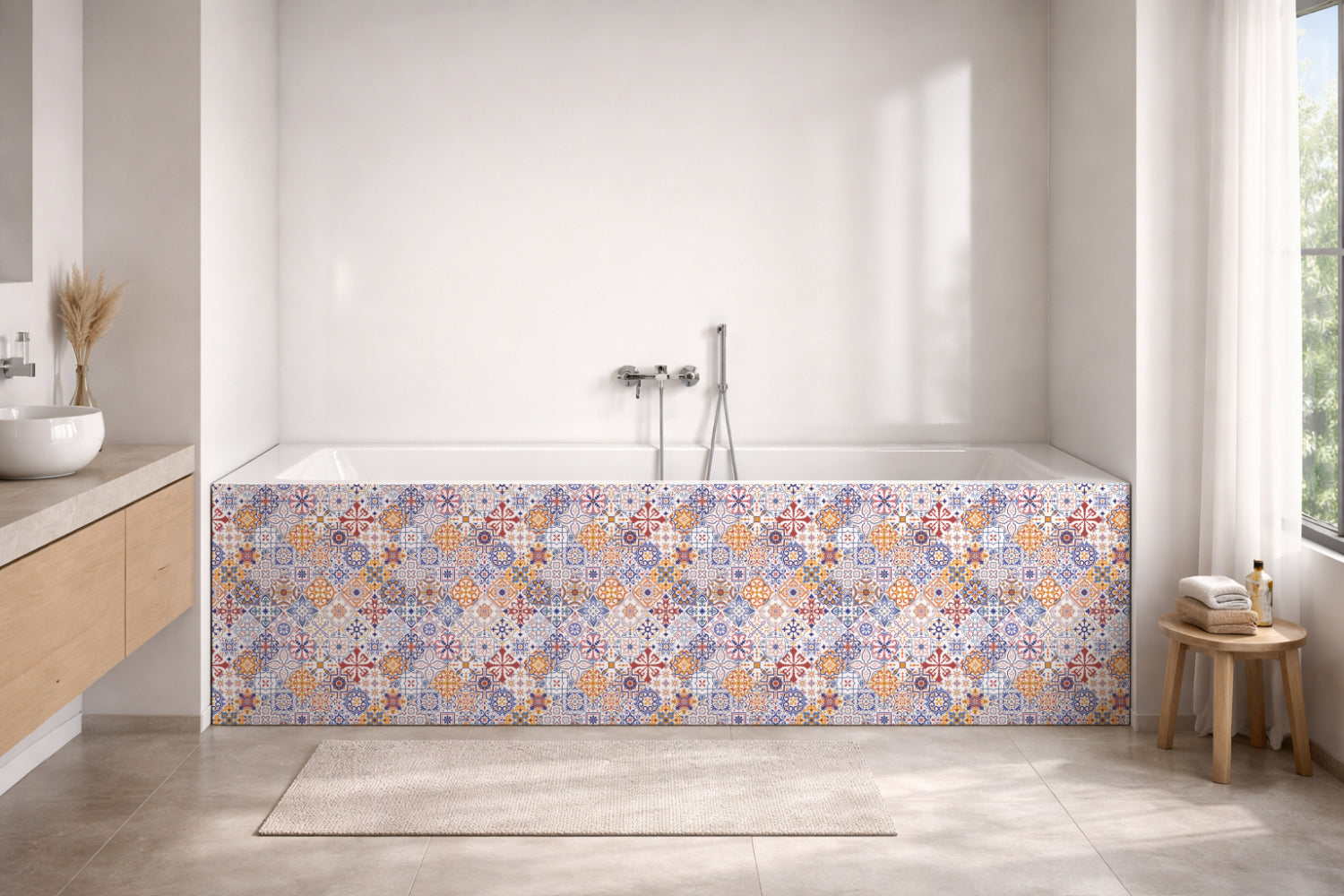 Badrückwand Patchwork