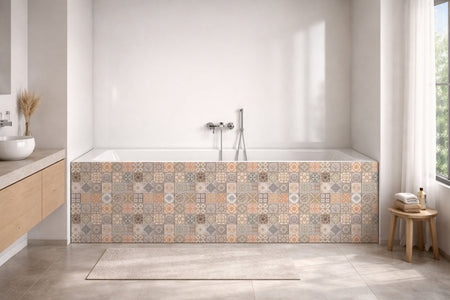 Badrückwand Patchwork