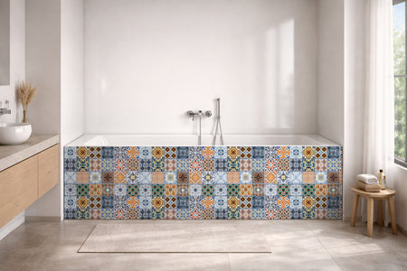 Badrückwand Patchwork