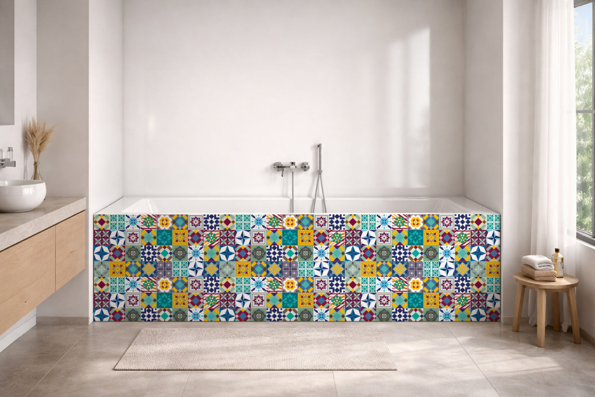 Badrückwand Patchwork