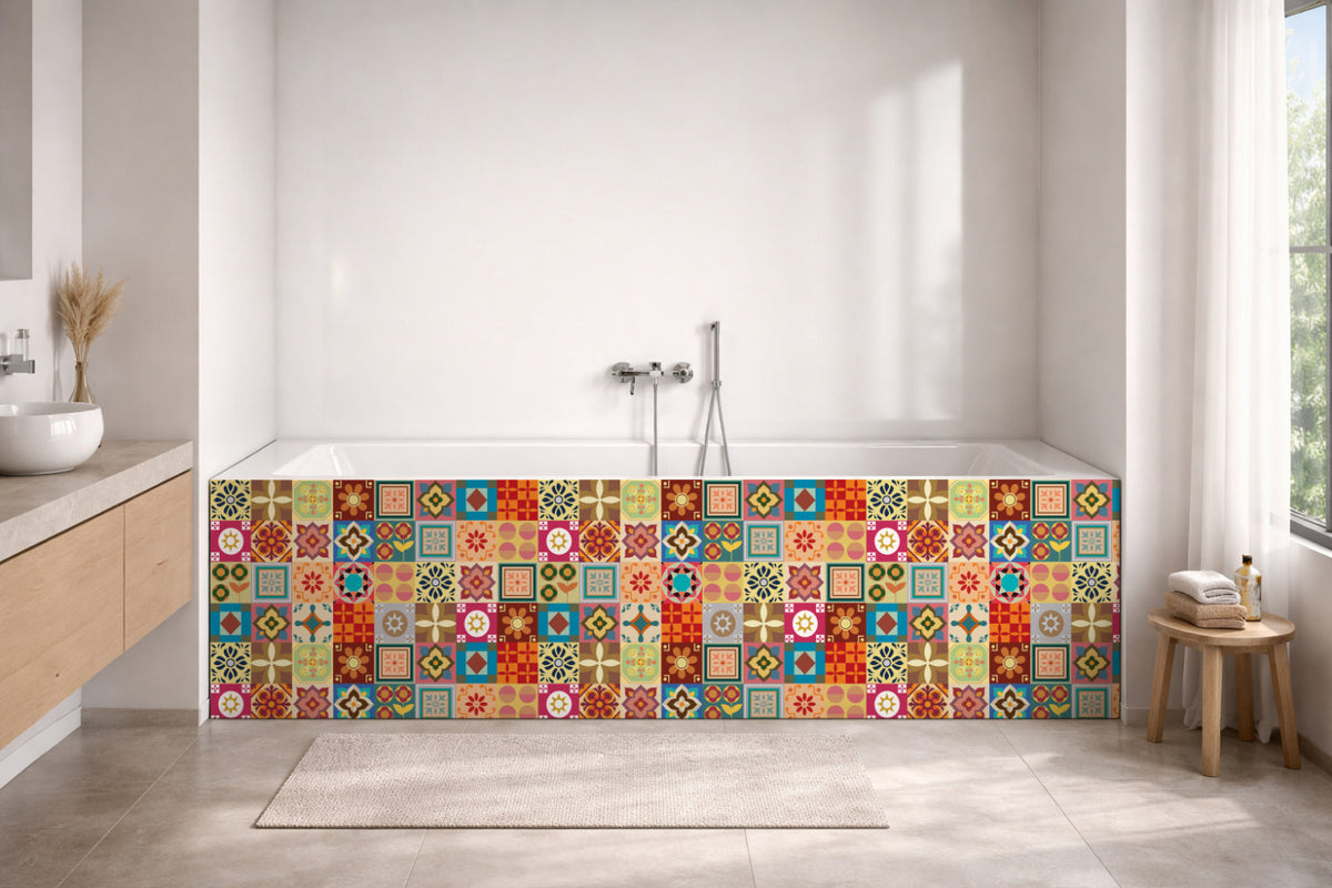 Badrückwand Patchwork
