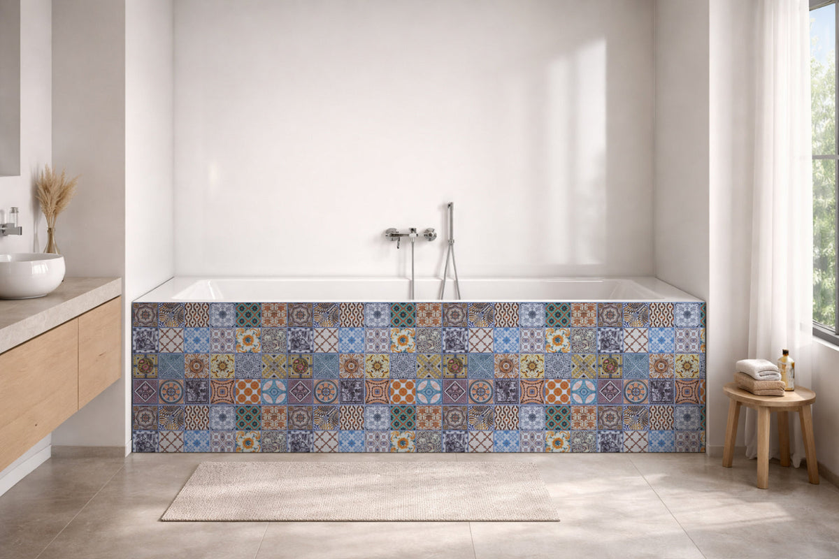 Badrückwand Patchwork