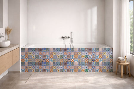 Badrückwand Patchwork