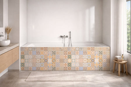 Badrückwand Patchwork
