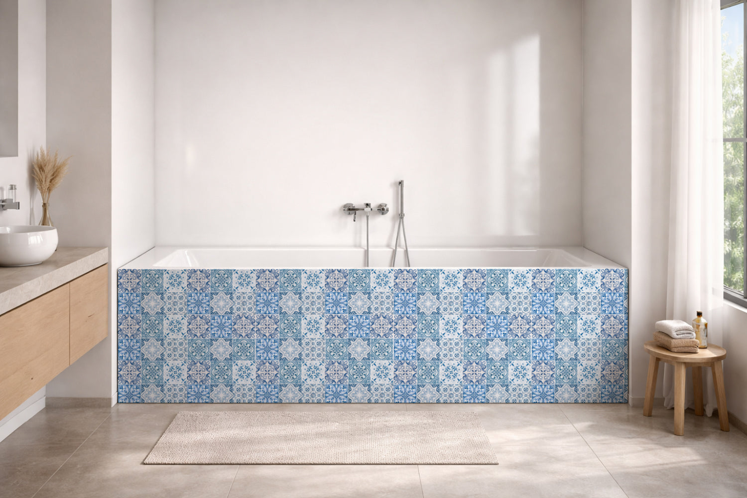 Badrückwand Patchwork