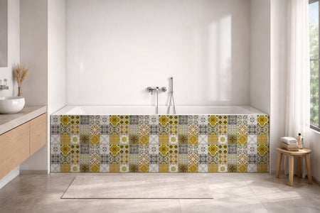 Badrückwand Patchwork