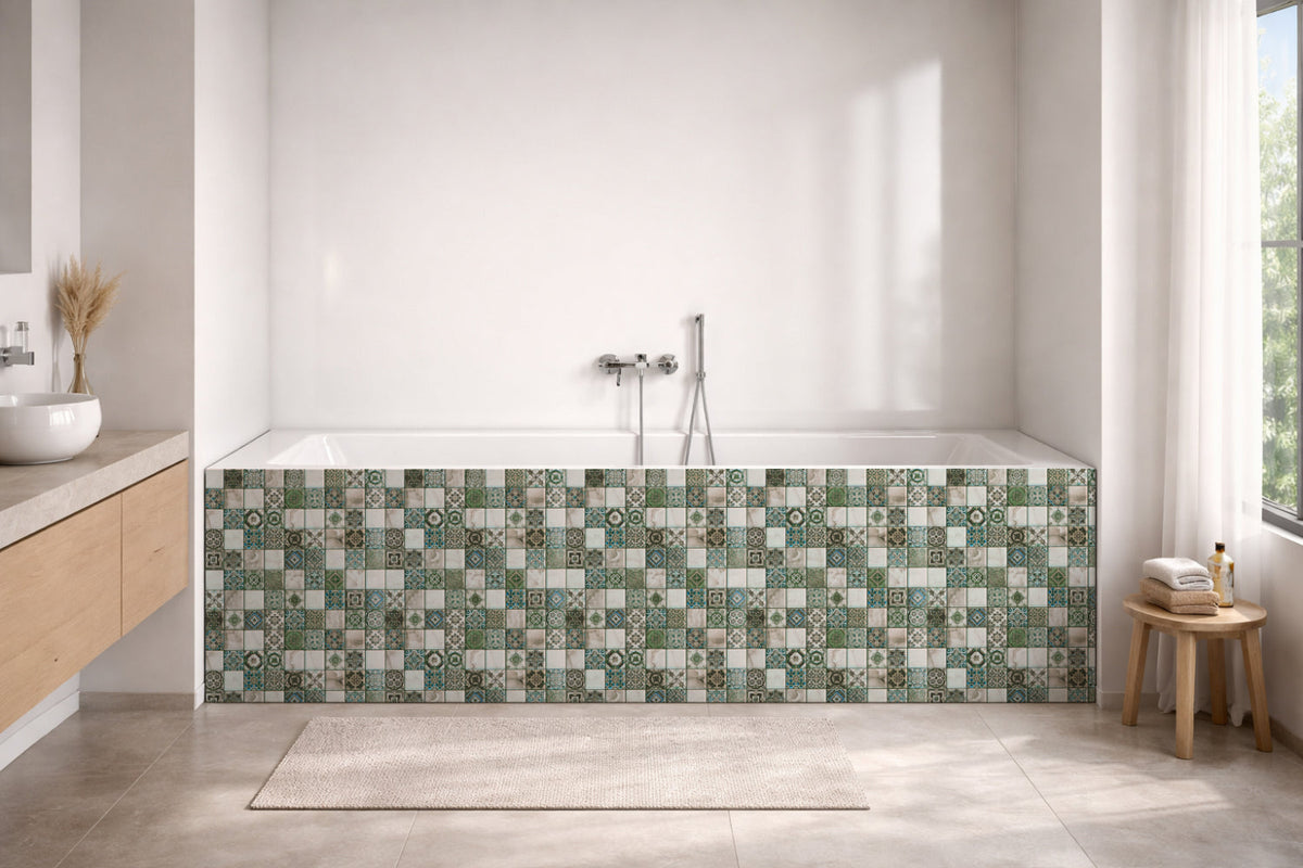Badrückwand Patchwork
