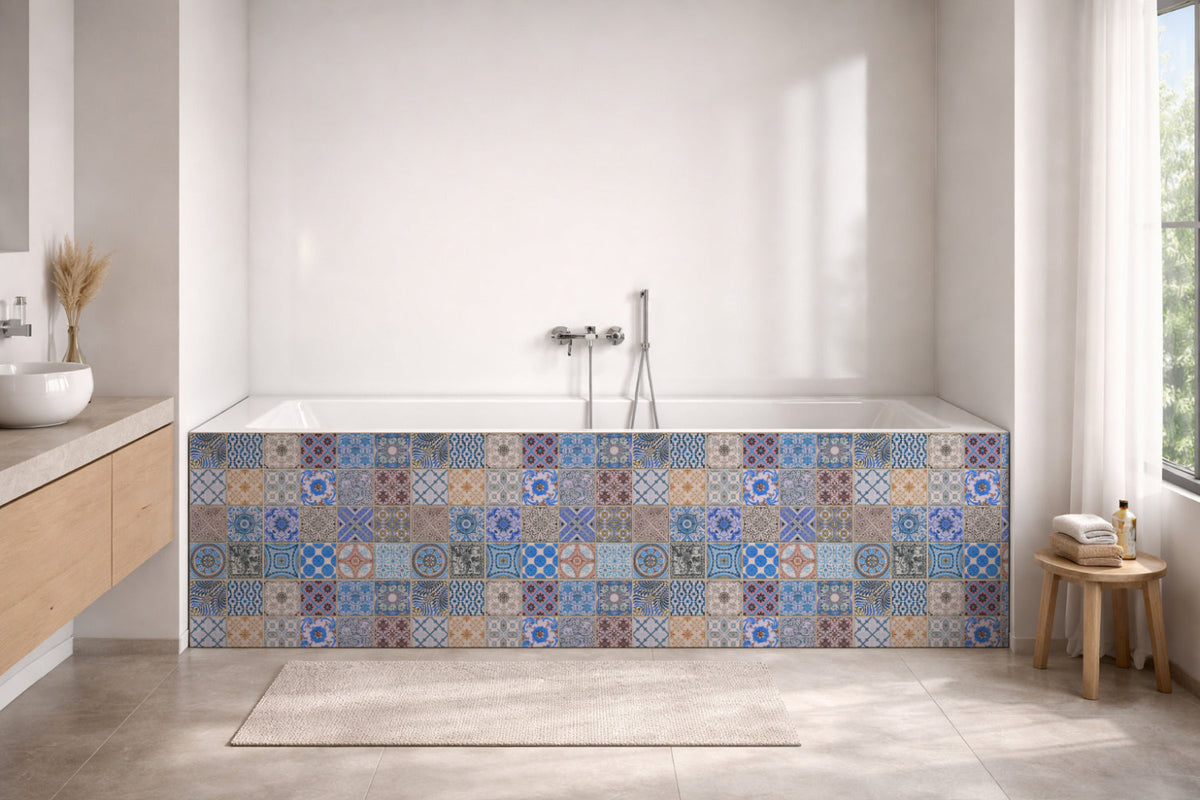 Badrückwand Patchwork