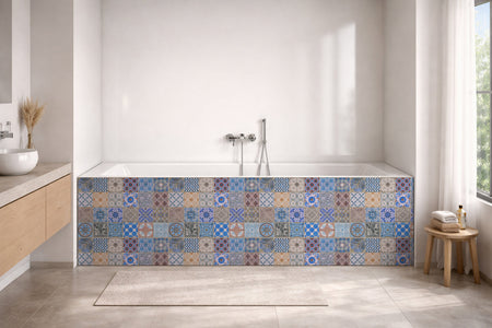 Badrückwand Patchwork
