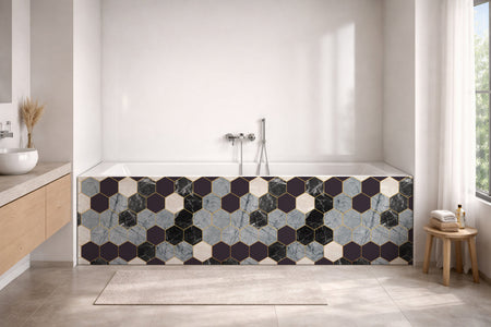 Badrückwand Patchwork