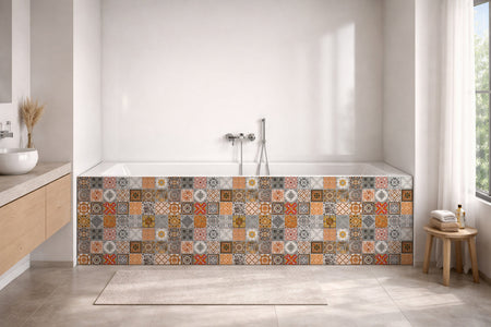 Badrückwand Patchwork