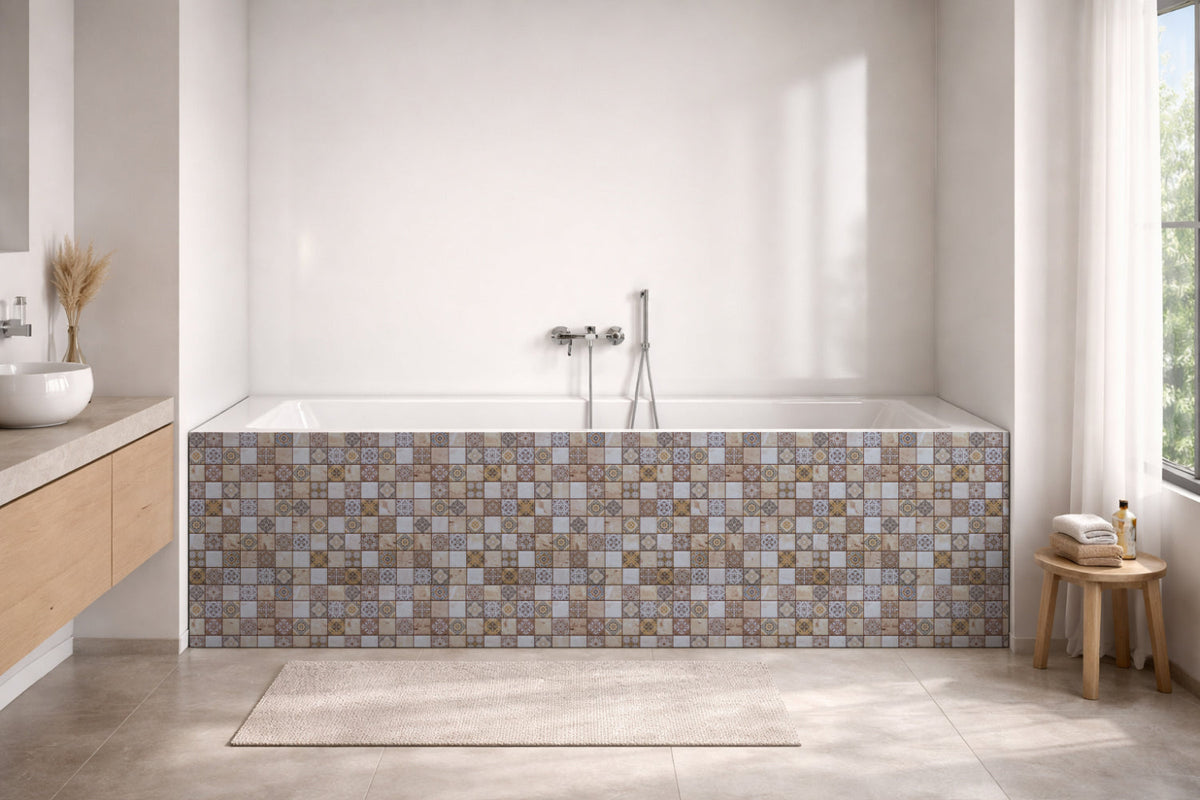 Badrückwand Patchwork