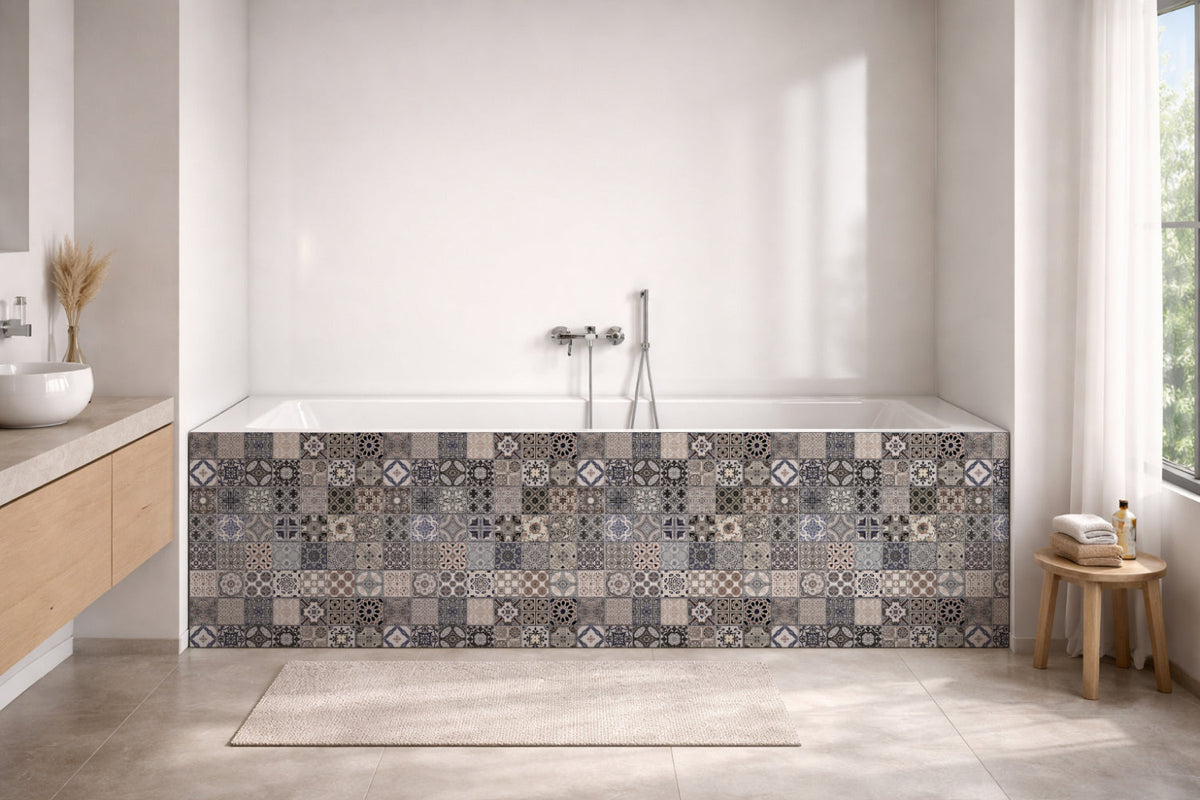 Badrückwand Patchwork
