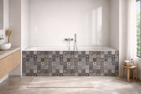 Badrückwand Patchwork