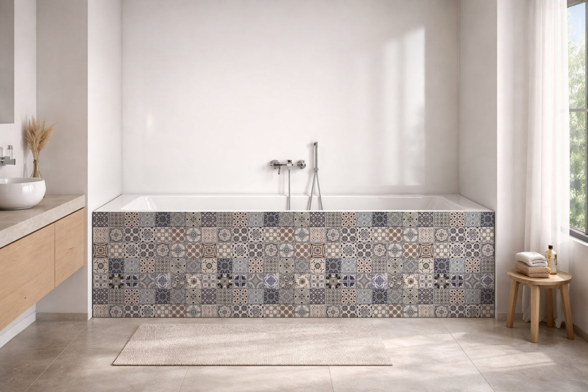 Badrückwand Patchwork